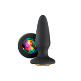 Glams Silicone Rainbow Gem Butt Plug Black Default Title > Anal Range > Jewel Butt Plugs